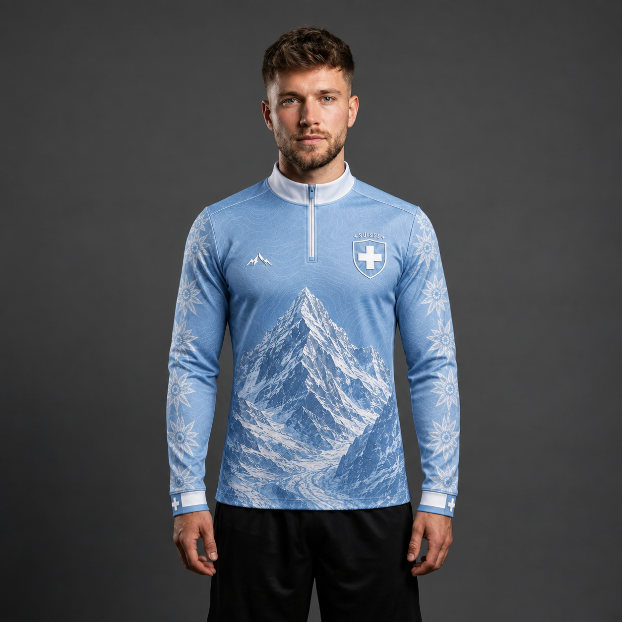 Langarm Quarter Zip