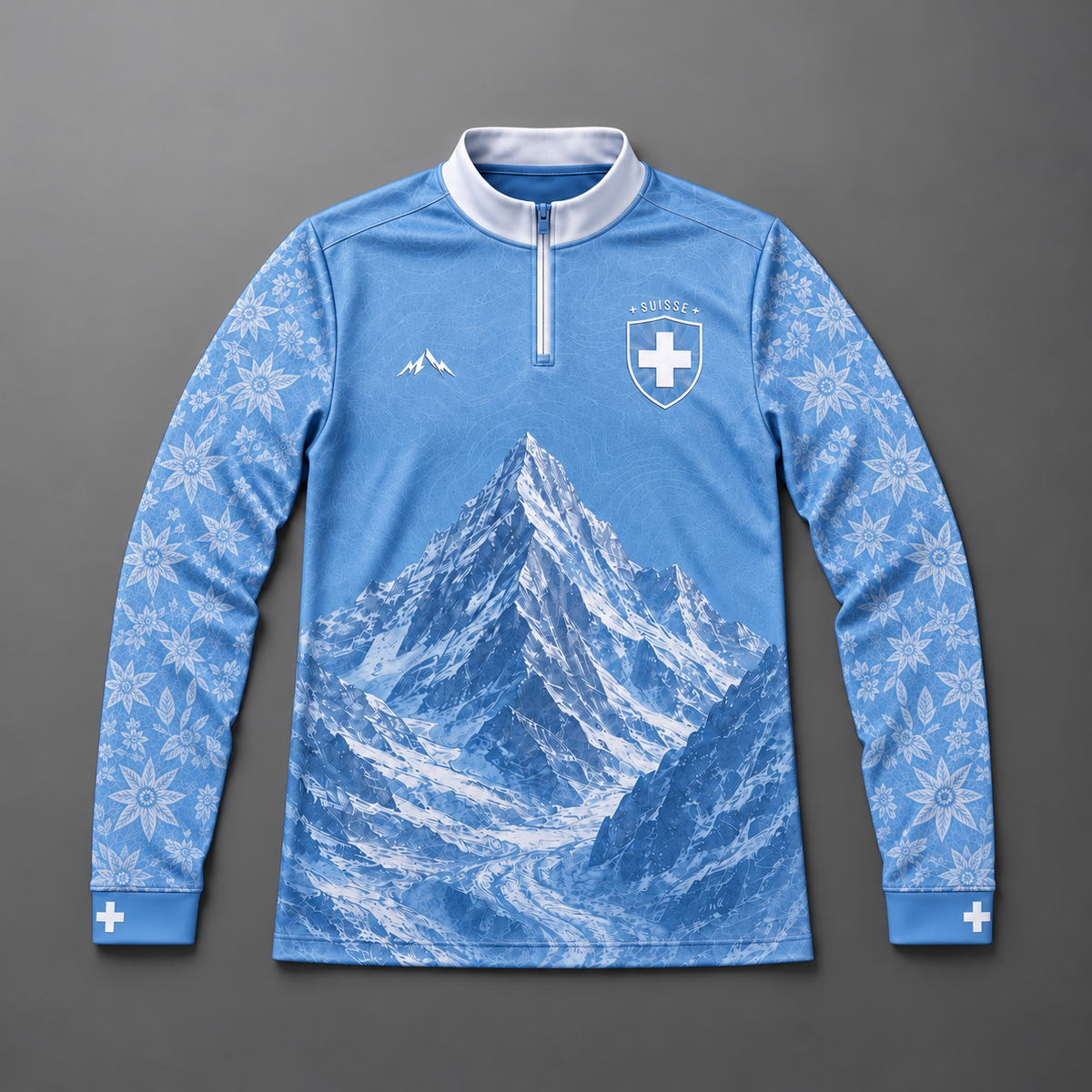 Swiss Quarter Zip – Light Blue