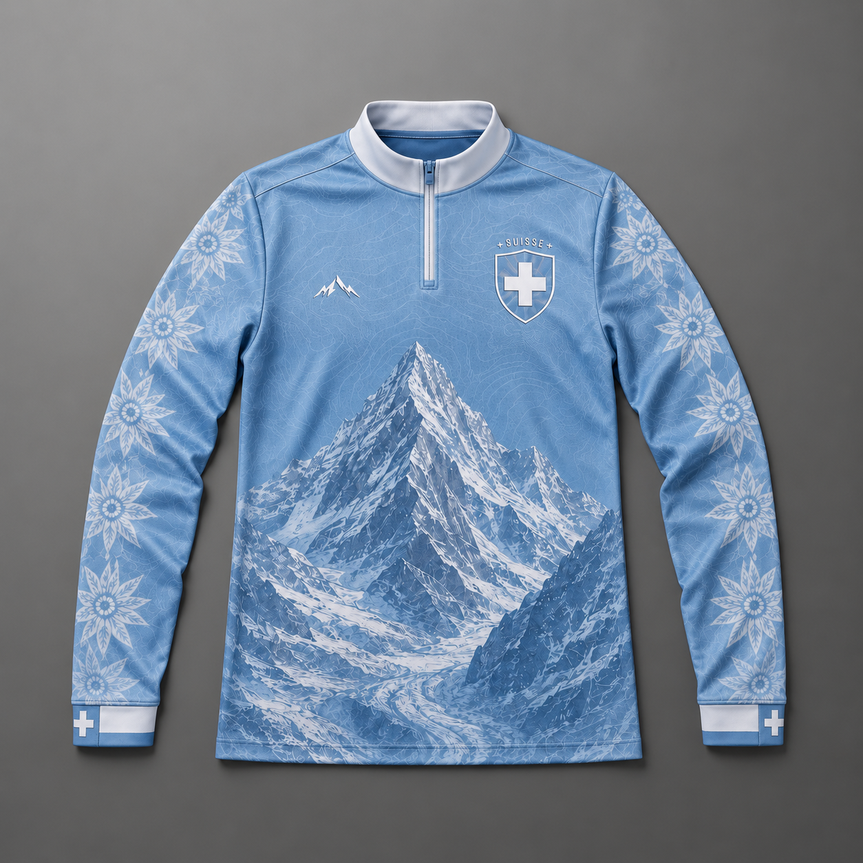 Swiss Quarter Zip – Light Blue
