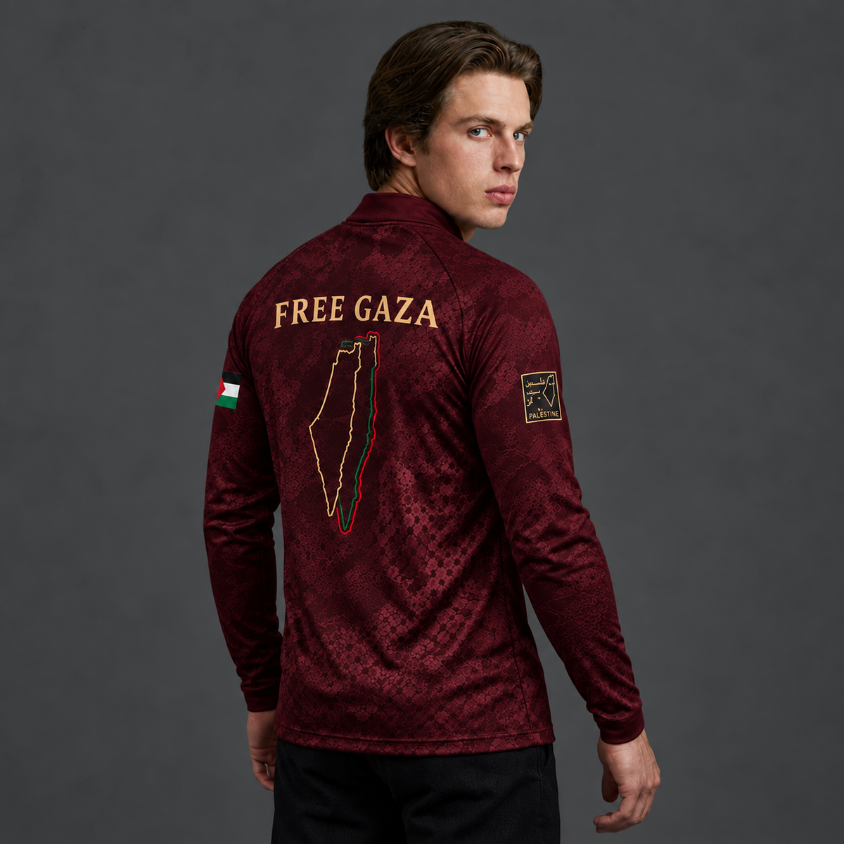 Palestina Quarter Zip – Red