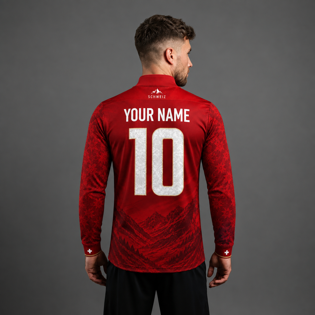 Swiss Quarter Zip – Red