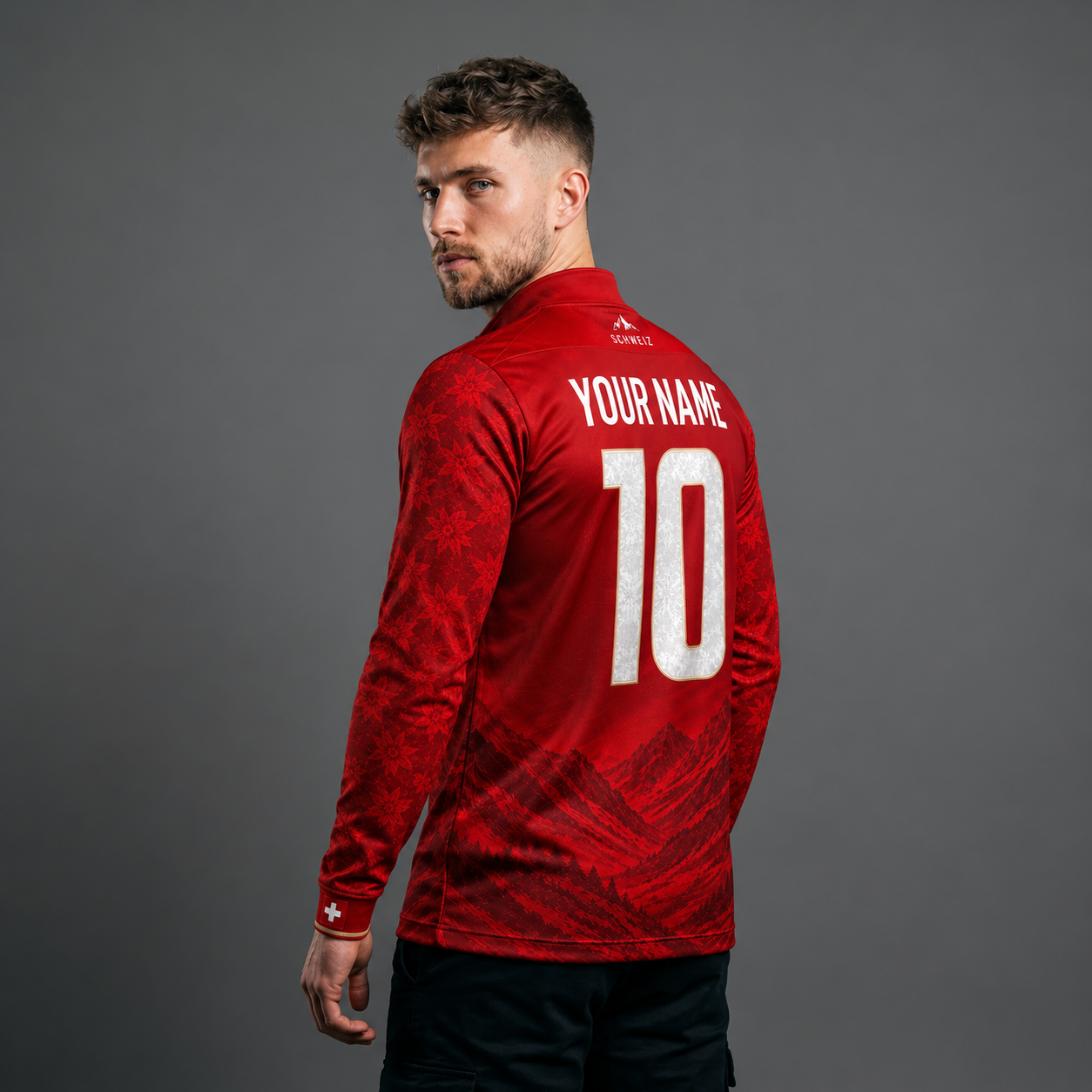 Swiss Quarter Zip – Red