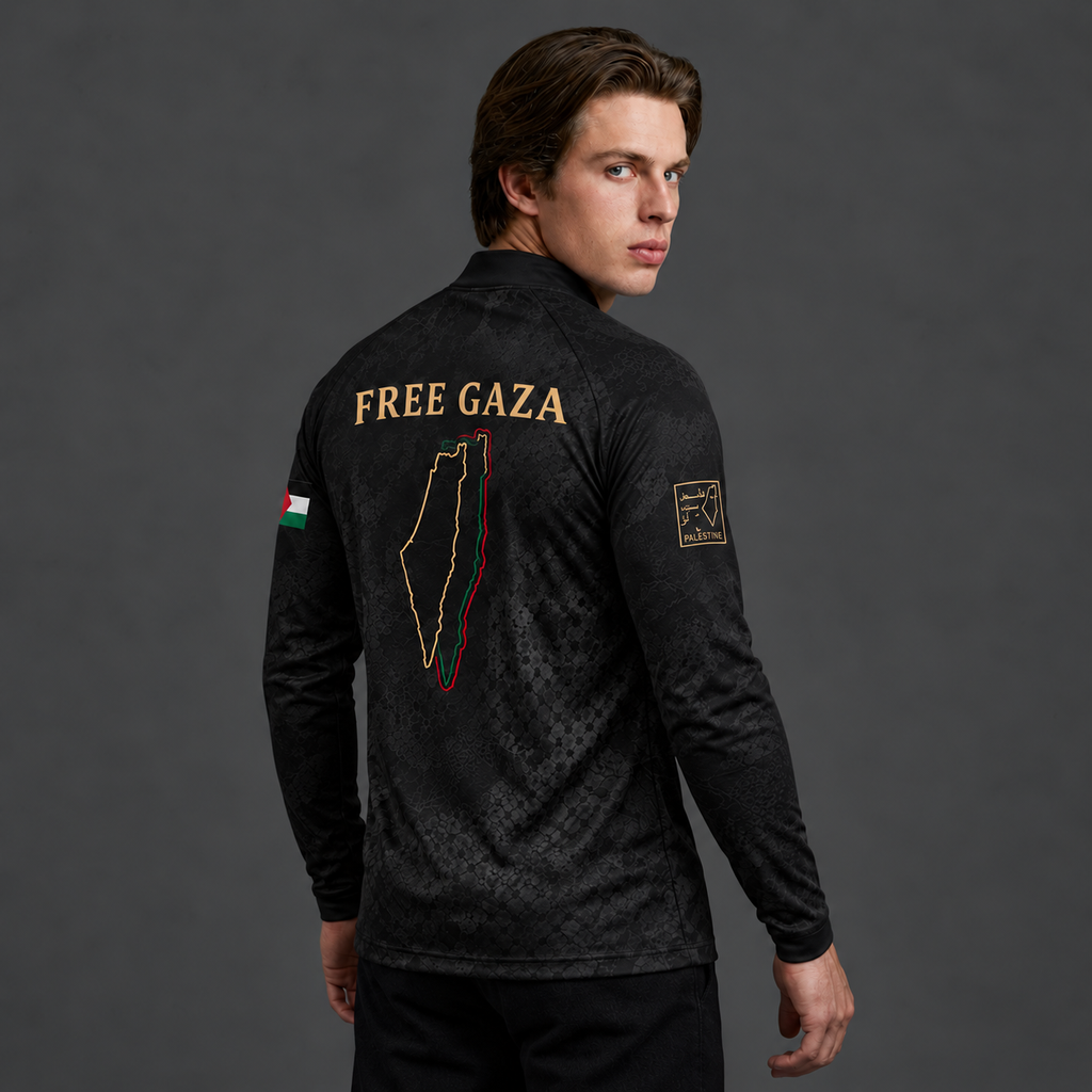 Palestina Quarter Zip – Black