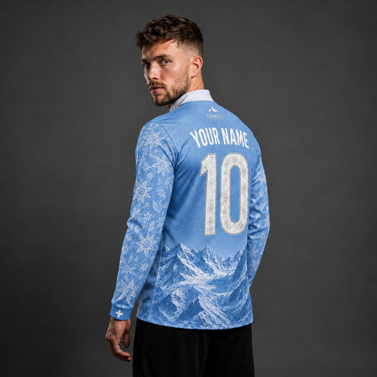 Swiss Quarter Zip – Light Blue