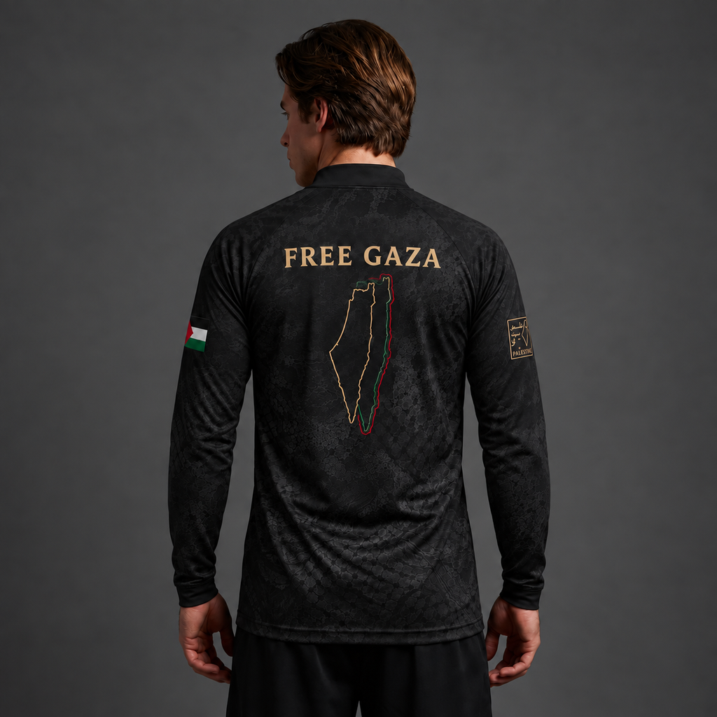 Palestina Quarter Zip – Black