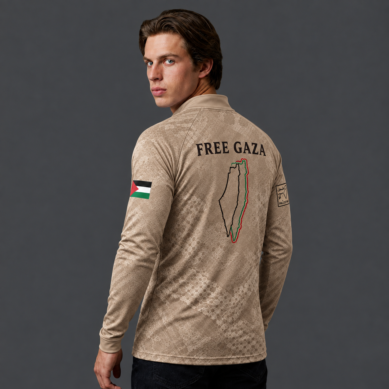 Palestina Quarter Zip – Beige
