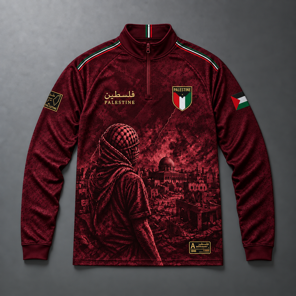 Palestina Quarter Zip – Red