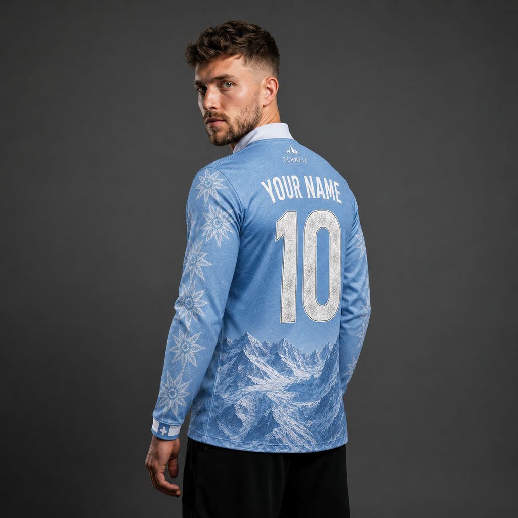 Swiss Quarter Zip – Light Blue