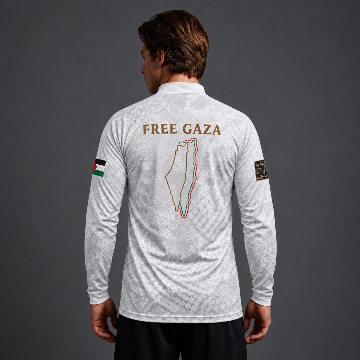 Palestina Quarter Zip – White