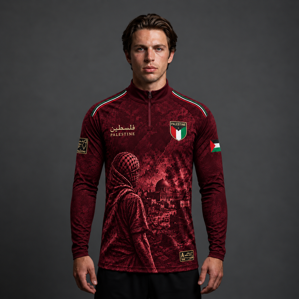 Palestina Quarter Zip – Red