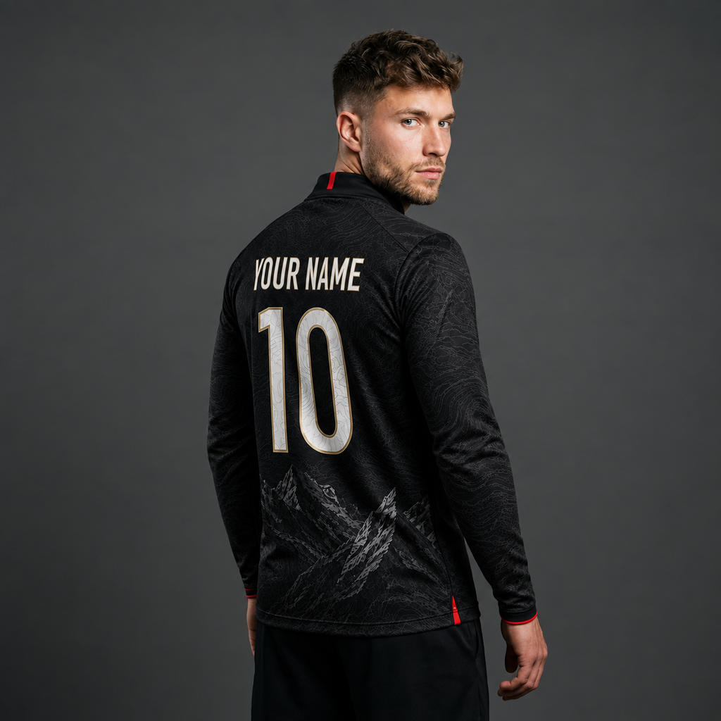 Swiss Quarter Zip – Black