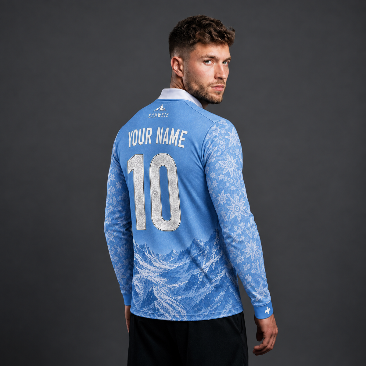 Swiss Quarter Zip – Light Blue