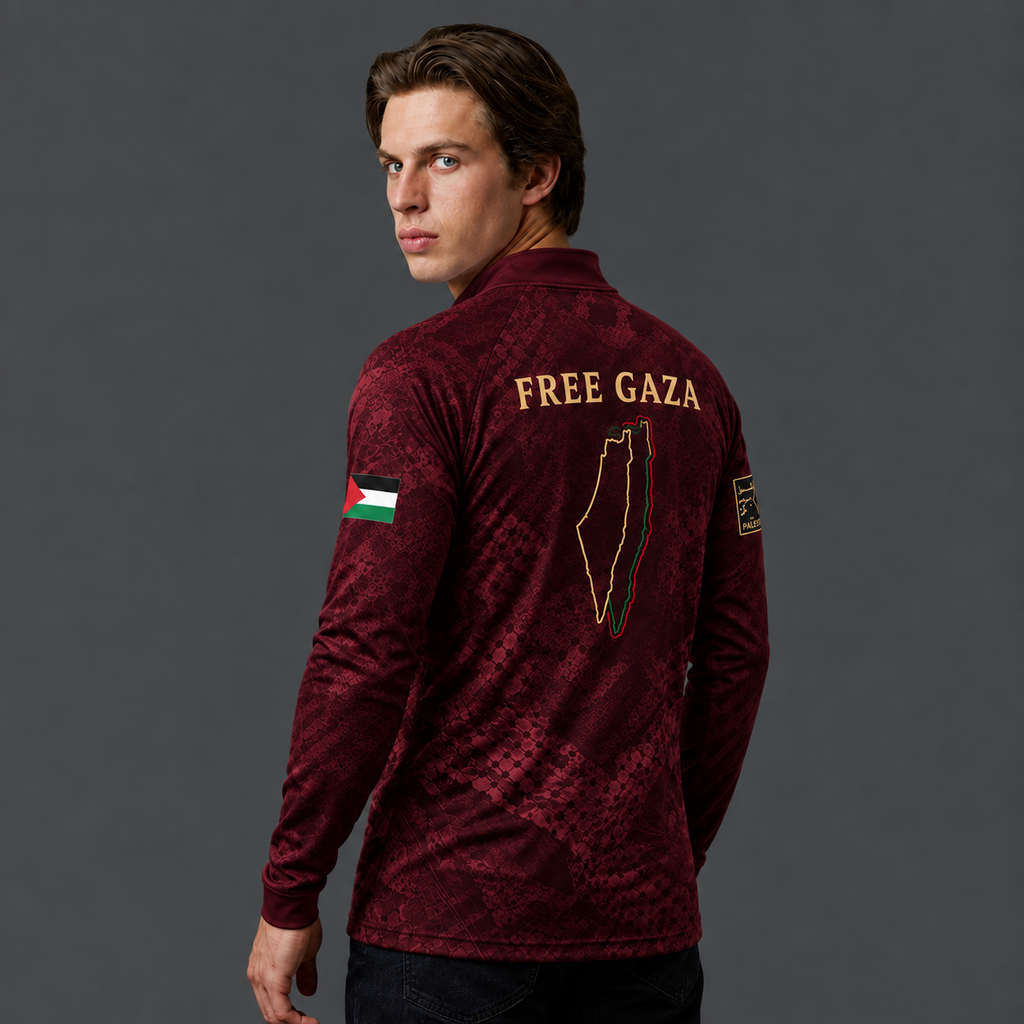 Palestina Quarter Zip – Red